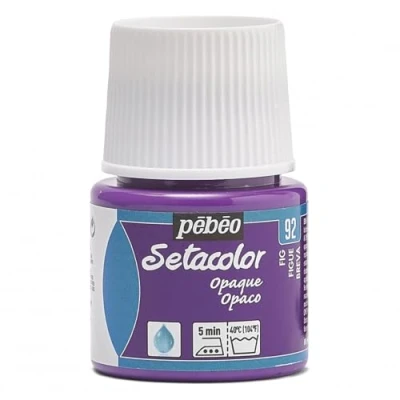 Image of PEBEO Setacolor Opaque Fabric Paint Bottle,Fig,295 092,Purple,45 Milliliter