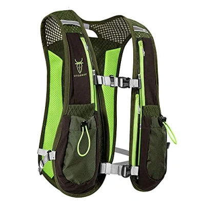 Image of UTOBEST Running Backpacks Lightweight Hydration Pack Functional Vest 5L（Green）