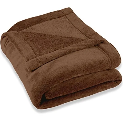 Image of CelinaTex Montreal cuddly blanket microfibre Coral fleece 150 x 200 cm brown