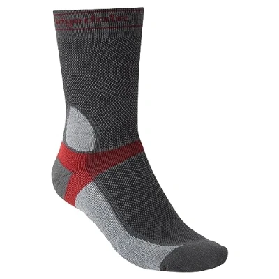 Image of Bridgedale MTB Summer Weight T2 Coolmax Sport Mens Boot Length Mountain Bike Socks Grey, Medium