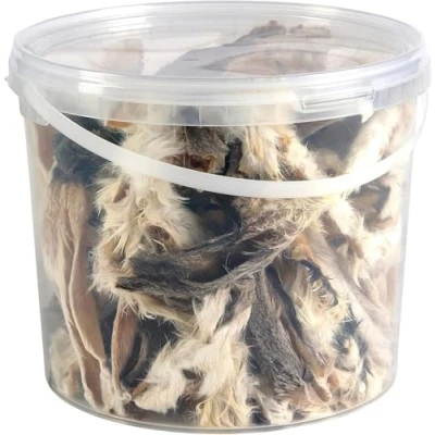 Image of Premium Rabbit Ears With Fur Dog Treats, 5L Tub