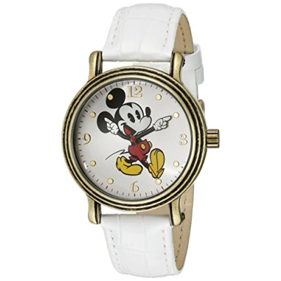 Image of Disney Women&#039;s W001871 Mickey Mouse Analog Display Quartz White Watch