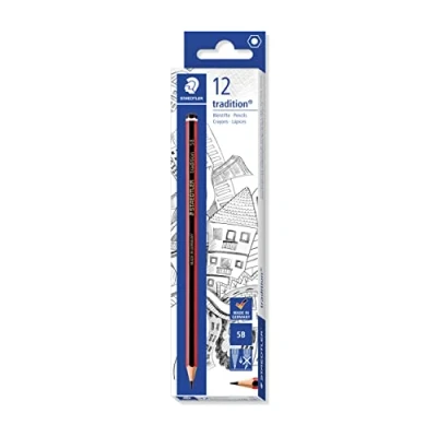 Image of STAEDTLER 110 5B Tradition Graphite Pencil for Drawing &amp; Sketching (Box of 12)
