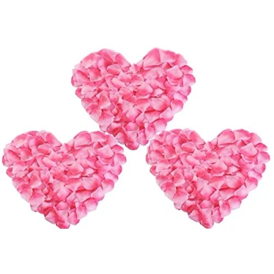 Image of Bonnin Silk Rose Petals Wedding Confetti Table Scatter Flowers, (Pink, 400)