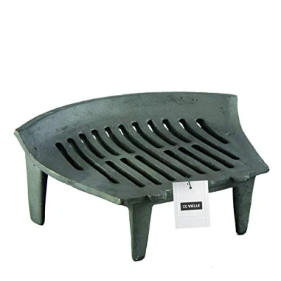 Image of De Vielle Fireplace Fire Grate, Metal Black, 38 x 26 27 cm