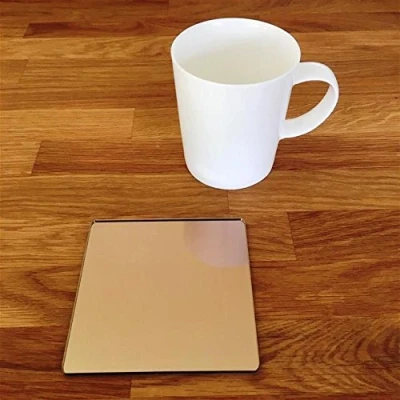 Image of Super Cool Creations Coasters Square Bronze Mirror 4 Set
