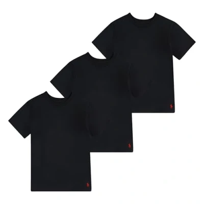 Image of POLO RALPH LAUREN Boys&#039; Multi Pack T Shirt Undershirt, Black 3 pack, XL