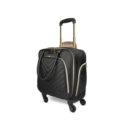 Image of Kenneth Cole Reaction Chelsea 20&quot; Polyester Twill Expandable, Black, 4 Underseater, Luggage Chevron