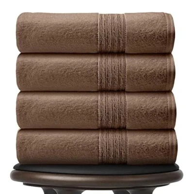 Image of GC GAVENO CAVAILIA 450 GSM Bath Towels Set of 4, 70X120 Cm Large, Lightweight Quick Dry Egyptian Cotton Towel, Hotel Quality Bathroom Towels, Natural