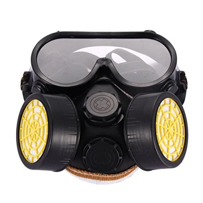 Image of rayinblue ABB767576 Anti Dust Spray Paint Industrial Chemical Gas Respirator Mask Glasses Goggles Set, As Shown in The Picture