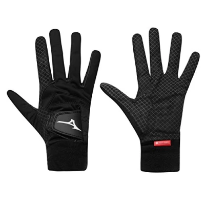 Image of Mizuno 2018 ThermaGrip Men&#039;s Golf Glove, Pair, Black, Large