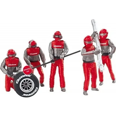 Image of Carrera Crew red 20021131 Set of Figures, Mechanics, Slot Car Racing Accessory, Small