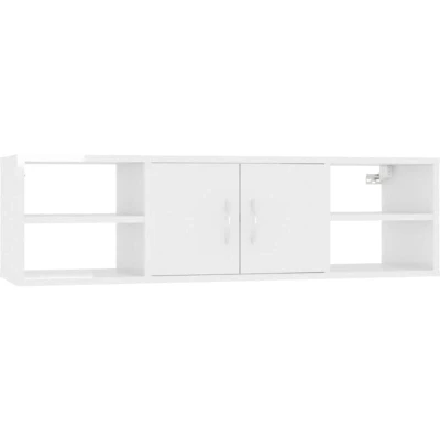 Image of vidaXL Wall Shelf High Gloss White 102x30x29 cm Engineered Wood
