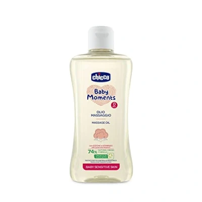 Image of Chicco Baby Sensitive Skin Massage Oil 200 ml 0M+