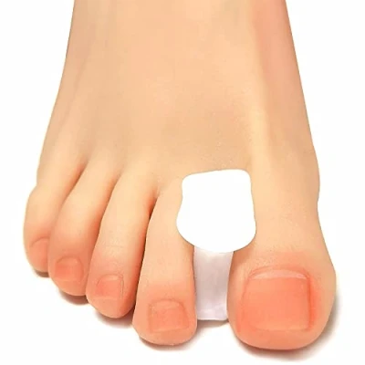 Image of PrettSole 6 Pairs Toe Separators(1/2&#039; Thick), Silicone Spacer, Bunion Relief Pads to Temporarily Correct Big &amp; Relieve Pain, Overlapping