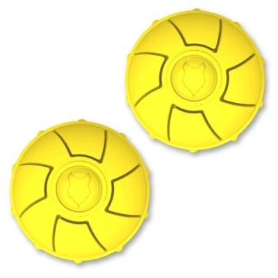 Image of Fenrir High Bouncing Durable Yellow Rubber Knattle Dog Ball Perfect For Fetch And Recall 2.5 Inch Diameter Toy (Medium 2 Pack)