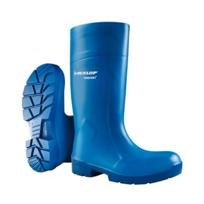 Image of Dunlop FoodPro Purofort Multigrip Safety Wellington Boot Blue UK 14 EU 49