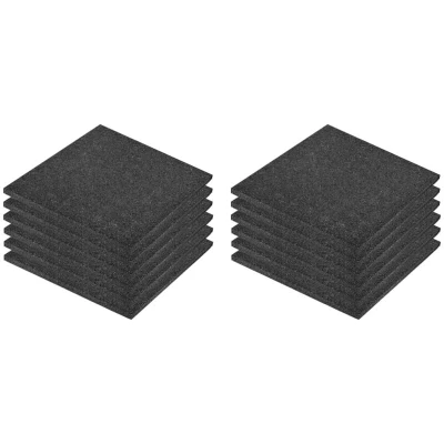Image of vidaXL Fall Protection Tiles 12 pcs Rubber 50x50x3 cm Black
