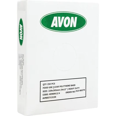Image of Avon 9&quot;X12&quot; Heavy Duty Polythene Bags (Pk 250)