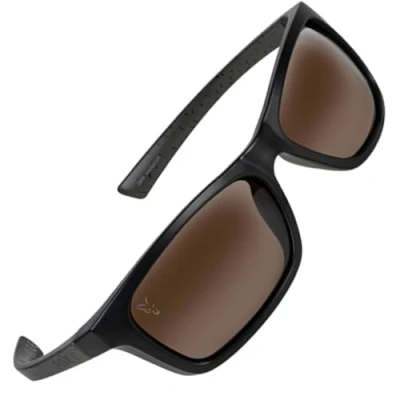 Image of Fox Collection Wraps sunglasses Green/Black (Brown Lense) Polarised
