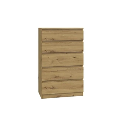Image of CDF ASTER T5 Drawer Dresser 70x40x112 cm 5 drawers Storage furnitureScandinavian style Dressing room