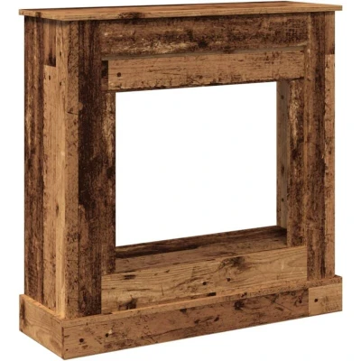 Image of vidaXL Fireplace Surround Old Wood 90x30x90 cm Engineered