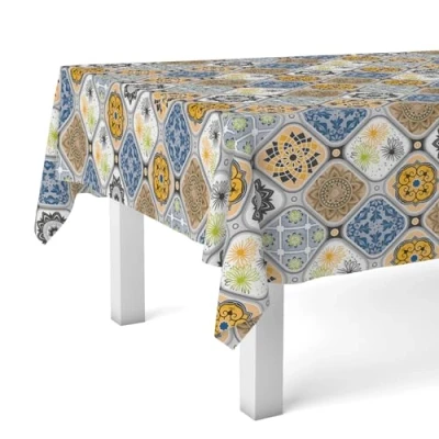 Image of Martina Home Tablecloth Oilcloth Filo Blue 300 x 140 cm