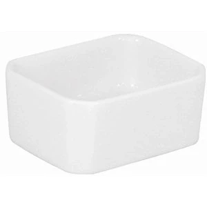 Image of Olympia Athena Sachet Holders (Pack of 6), White, Vitrified Porcelain, Size: 38(H)x 90(W)x 72(D)mm, BS4034 Certfied for Hotel Use, Chip Resistant Oven, Microwave &amp; Dishwasher Safe, CC205