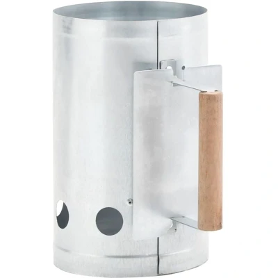 Image of vidaXL Charcoal Grill Chimney Starter Galvanised Steel