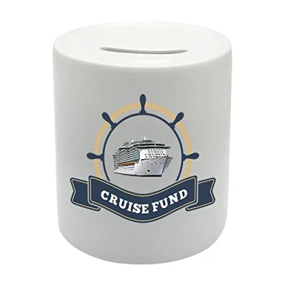 Image of BS068 CRUISE FUND Novelty Gift Printed Ceramic Piggy Bank Money Saving Box
