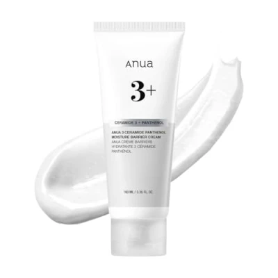 Image of ANUA 3 Ceramide Panthenol Moisture Barrier Cream, Hydrating Face Moisturizer for Normal Skin, Panthenol, Ceramide, Centella Skin Non Comedogenic, Korean Skincare, 100ml/3.38fl. oz.