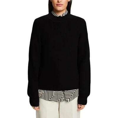 Image of ESPRIT Women&#039;s 103EE1I342 Pullover Sweater, 001/BLACK, XXS