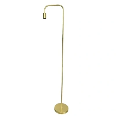 Image of firstchoicelighting Retro Industrial Design Floor Light or Standing Lamp, Satin Brass Finish, Height 151cm, Requires LED Bulb