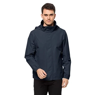 Image of Jack Wolfskin Stormy Point Waterproof jacket, Men&#039;s, Size: Medium, Night blue