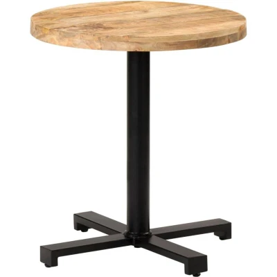 Image of vidaXL Bistro Table Round Ø70x75 cm Rough Mango Wood