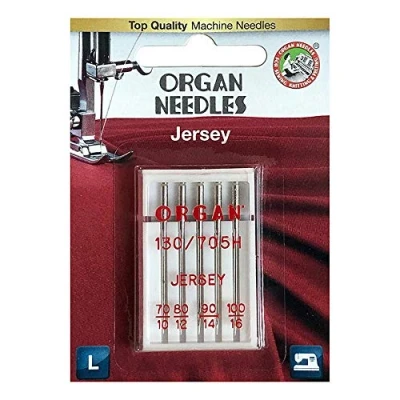 Image of Organ Jersey (Ball Point) Sewing Machine Needles, Mixed Assorted Sizes 70/10, 80/12, 90/14 &amp; 100/16