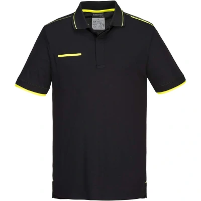 Image of Portwest WX3 Eco Polo Shirt Black Large