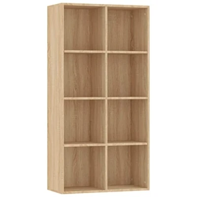 Image of vidaXL Book Cabinet/Sideboard Bookshelf Stand Rack Highboard Office File Cabinet Lowboard Bookcase and Standing Shelf Sonoma Oak Chipboard