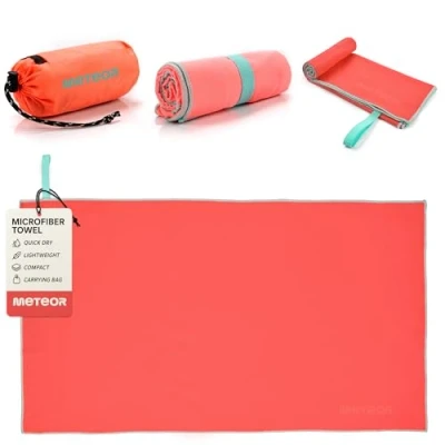 Image of meteor Microfibre Towel Quick Dry Gym Pool Fitness Swimming Travel Camping Beach Yoga Pilates Bath Shower Absorbent Compact Lightweight Men Women Kids Post Pet Drying 42 x 55 cm