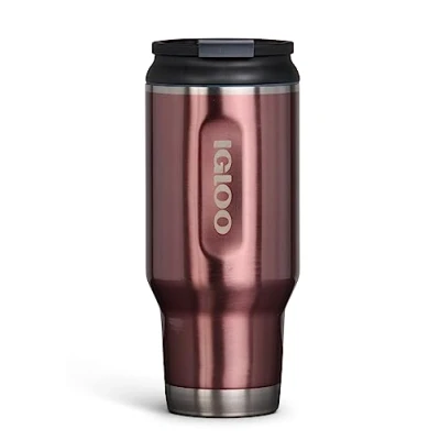 Image of Igloo, 32 OZ Stainless Steel, Tumbler, Flip ‘n’ Sip, Flamingo