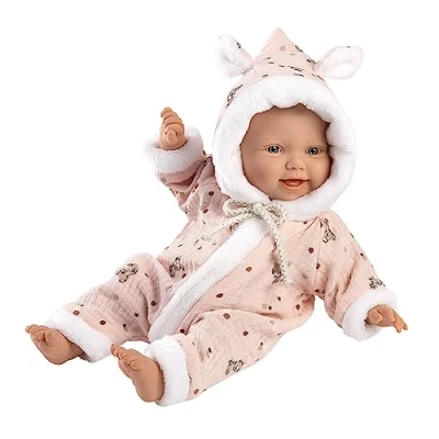 Image of Llorens 1063302 Doll with Blue Eyes and Soft Body, Baby Pink Outfit Dummy, 32 cm