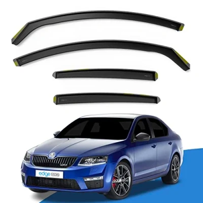 Image of EdgeVisors Wind Deflectors Set Fits: SKODA Octavia MK3 2013 2020 5 Door Hatchback 4pc