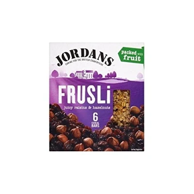 Image of Jordans Frusli Raisin &amp; Hazelnut Cereal Bars (6x30g) Pack of 2