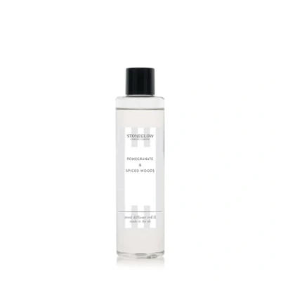Image of Stoneglow Modern Classics Collection Pomegranate &amp; Spiced Woods 210ml Scented Reed Diffuser Refill (Glass Bottle)