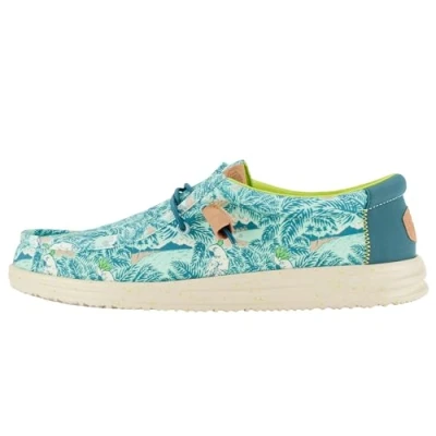 Image of Hey Dude Men&#039;s Wally H2o Moccasin, Blue Tropical, 8 UK