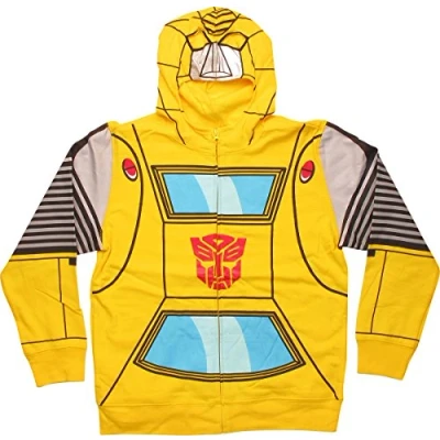 Image of Transformers Boys&#039; Bumblebee Character Hoodies, Yellow, 10 12