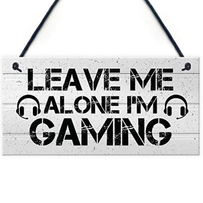 Image of RED OCEAN Funny Gaming Door Sign For Boys Bedroom Novelty Birthday Son Gifts Him