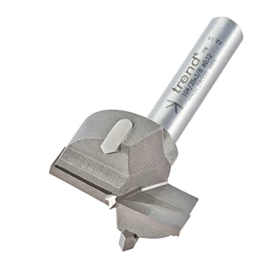 Image of Trend 35mm Diameter Circular Hinge Sinking Machine Bit, 3/8 Inch Shank, Centring Point, Ideal for Kitchen Furniture Manufacturers and Laminate Covered Boards, 104/35X3/8TC