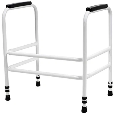 Image of Aidapt Free Standing Bariatric Support Toilet Safety Frame with Adjustment for Height and Non Slip Feet Pre Assembled Aid