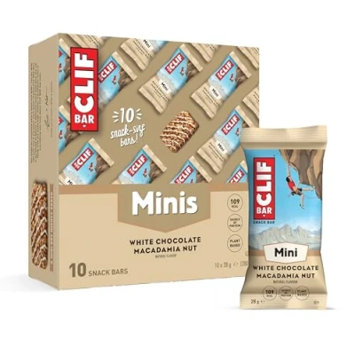 Image of Clif Bars Minis Snack Bar White Chocolate Macadamia Nut Plant Based Protein 10 x 28 g